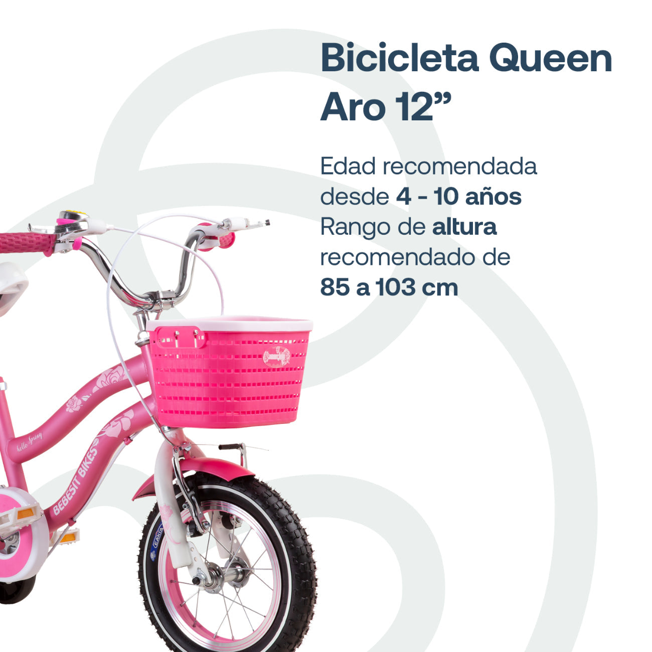 Bicicleta Infantil Queen - Rosada | Bebesit