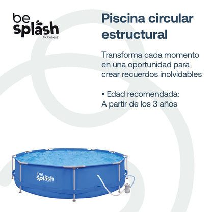 Piscina Estructural con Bomba y Cobertor Be Splash | Bebesit