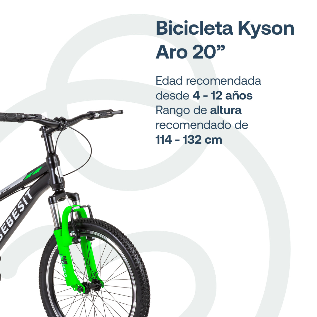 Bicicleta Infantil  Kyson - Aro 20 - Verde | Bebesit