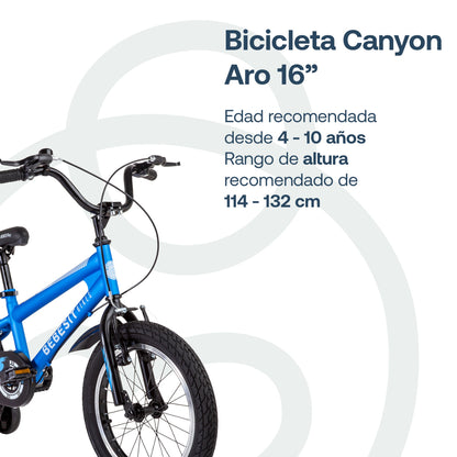 Bicicleta Infantil Canyon - Aro 16 - Azul | Bebesit