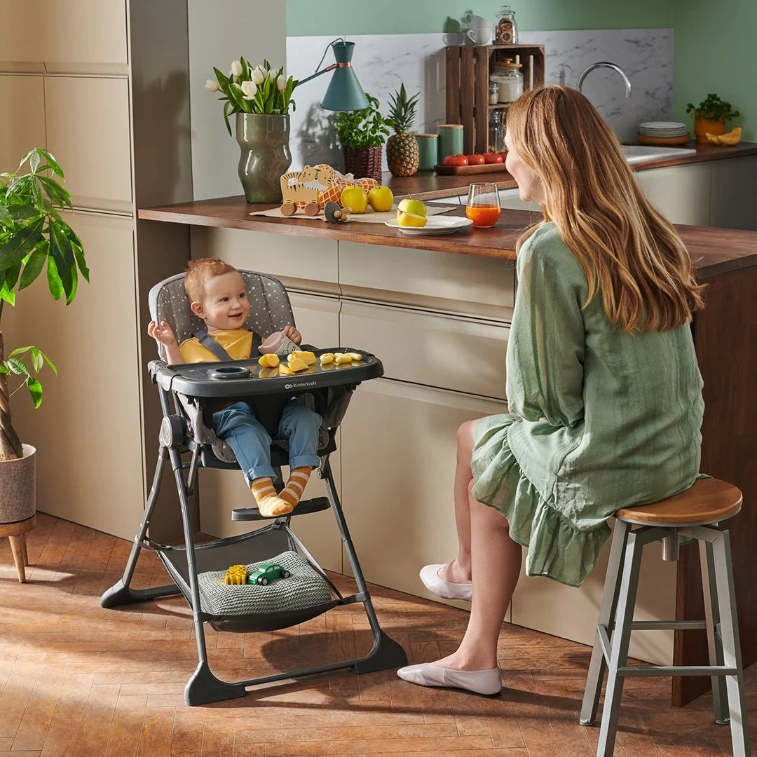 Foldee Folding Highchair - Grey 