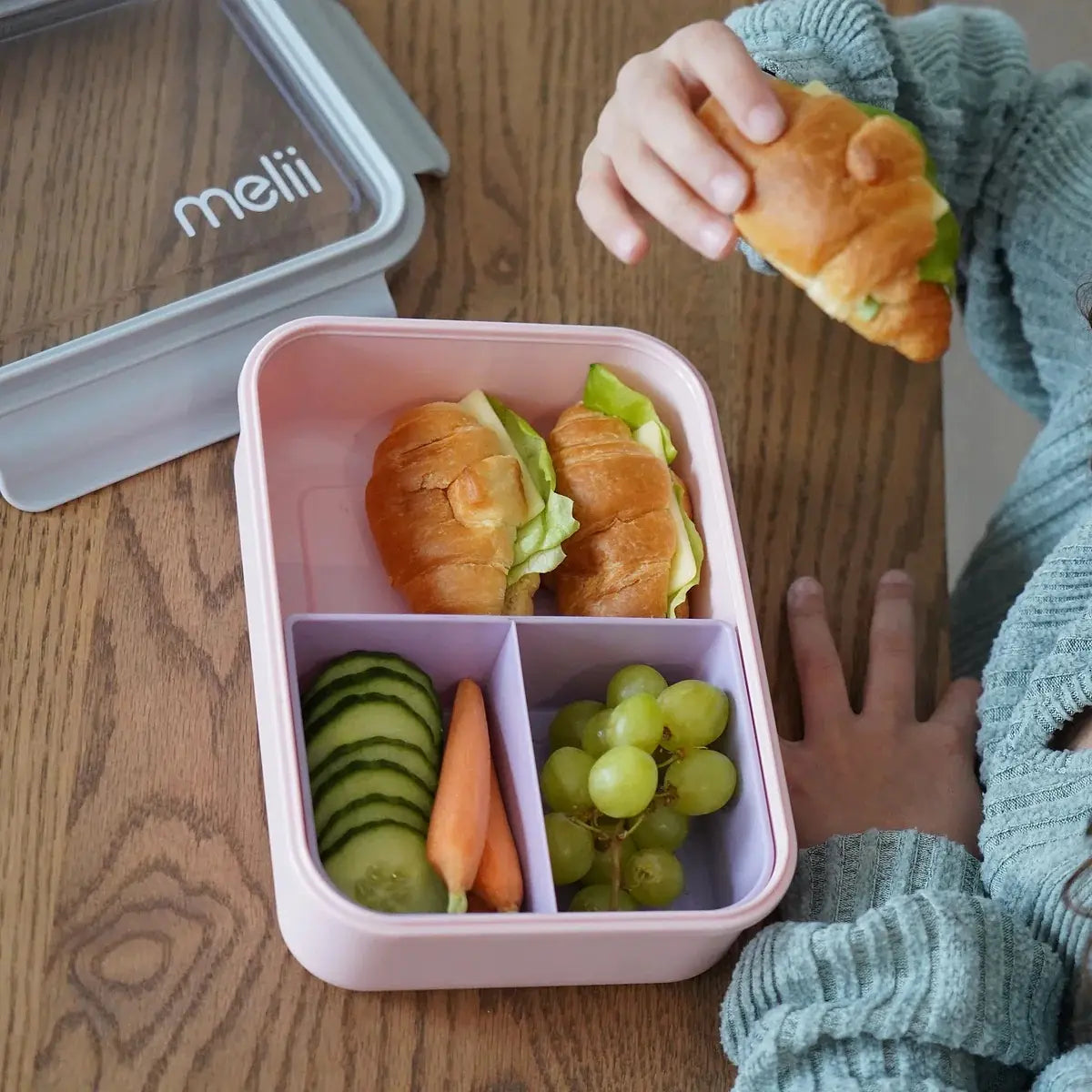 Lonchera Bento con Compartimientos 1250ml - Rosado