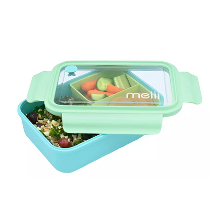 Lonchera Bento con Compartimientos 1250ml - Azul