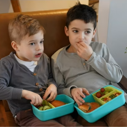 Lonchera Bento con Compartimientos 1250ml - Azul