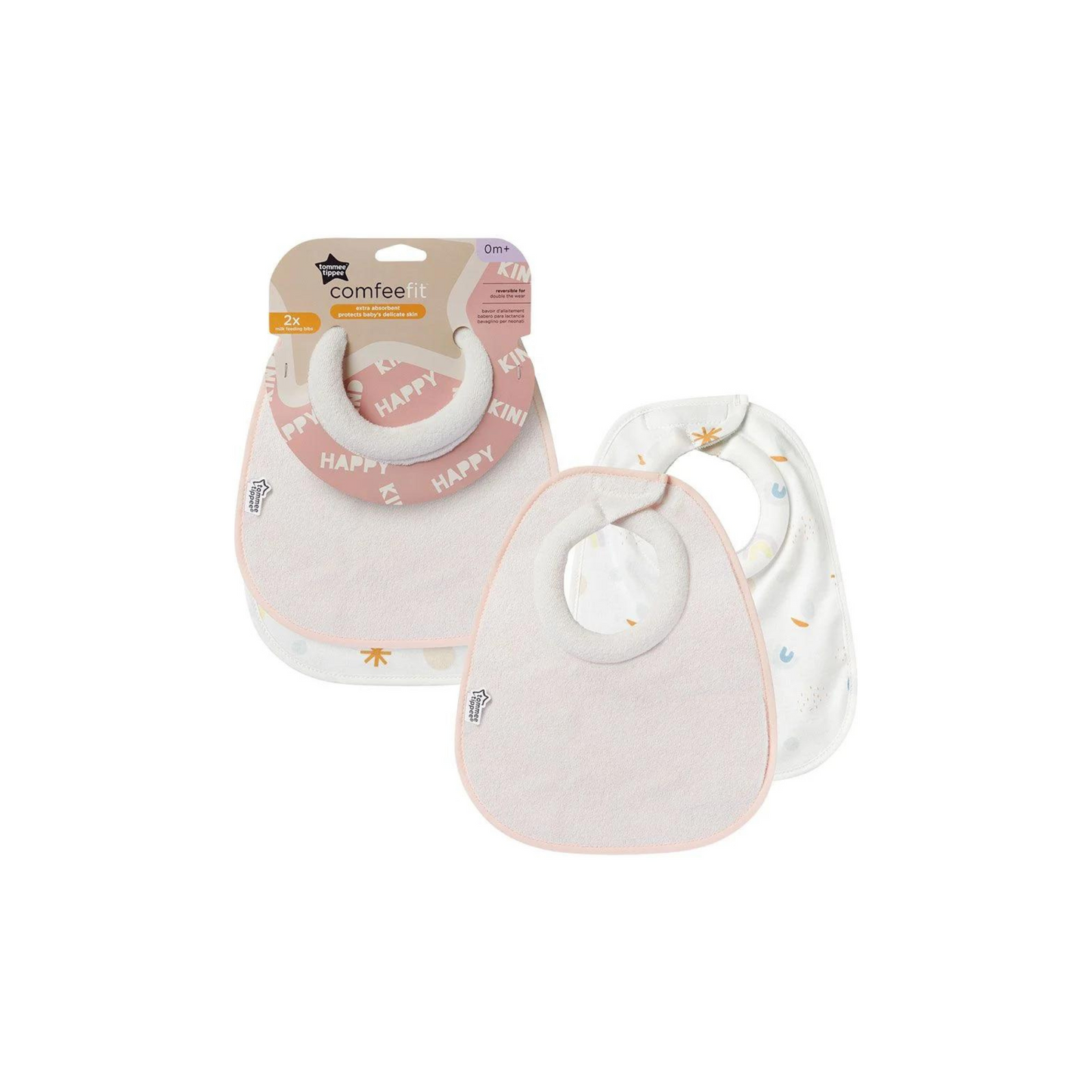 Set de 2 Baberos Absorbentes Reversibles - Rosado