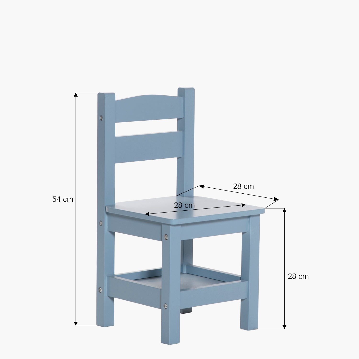 Pack Kids 1 Mesa 2 sillas Olivia Blanco/Celeste - Form Design