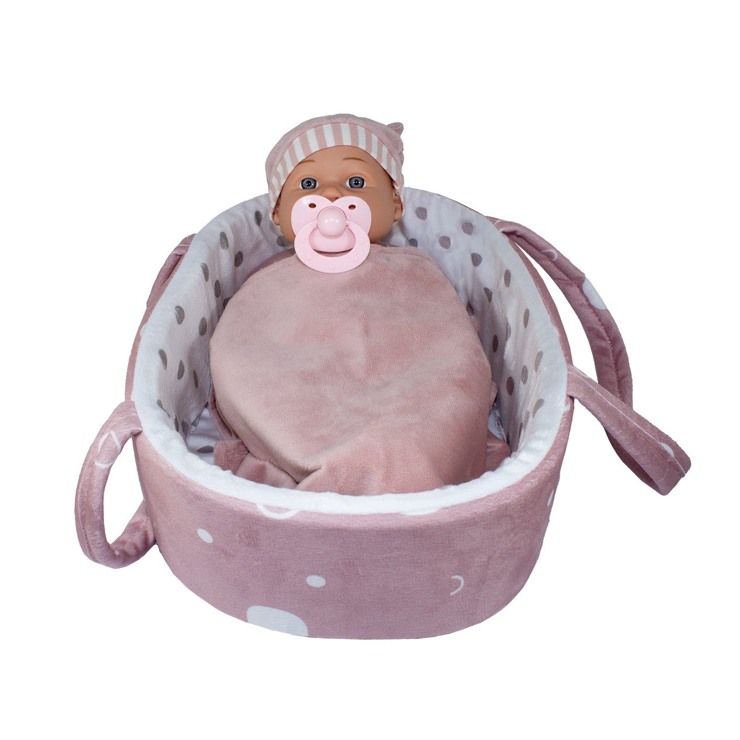 Muñeca Bebé 29 cm con Cuna y Accesorios - Lucía  | Bebesit