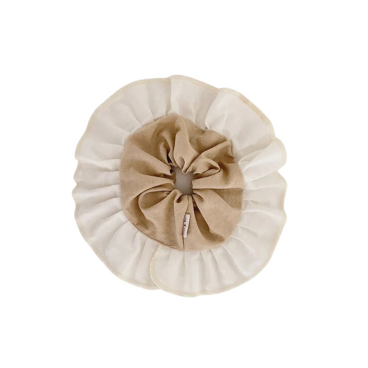 Collet Scrunchie - Beige Linen