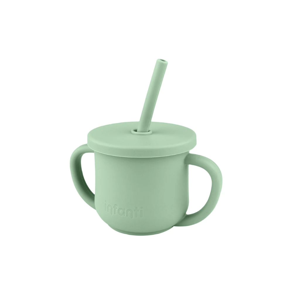 Vaso 2 En 1 Con Asas - Verde | Infanti