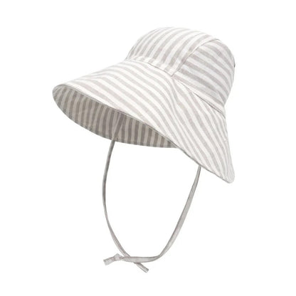 Sombrero 100% Algodón - Beige Rayas