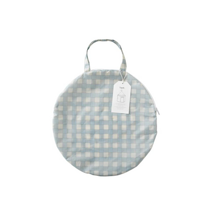 Recycled Fabric Play Tent - Blue Vichy