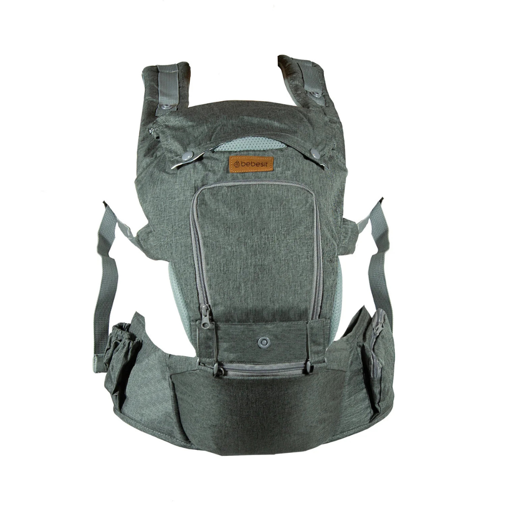 Portabebés Ergonómico Hip Seat con Asiento para Cadera - Gris | Bebesit