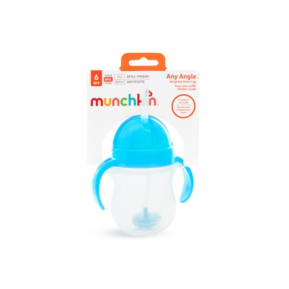 Vaso Antiderrame Weighted con Asas - Celeste | Munchkin
