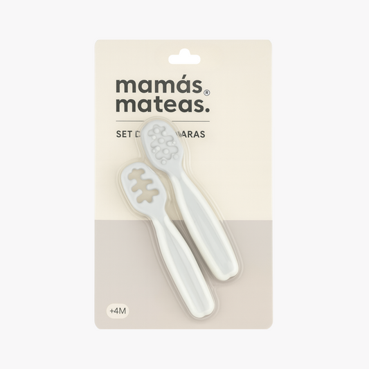 Set de 2 Pre-Cucharas de Aprendizaje para Bebé – +4 meses | Mamás Mateas