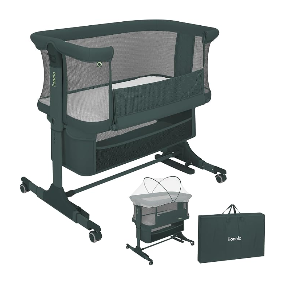 Cuna Colecho Jodie - Green Graphite | Lionelo