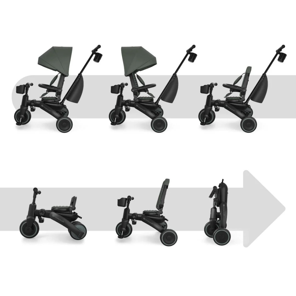 Triciclo Multifuncional 6 en 1  Jazz 3 - Green | Kinderkraft