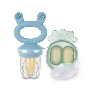 Food Teether Pack + 2 Mini Ice Cream Molds - Light Blue