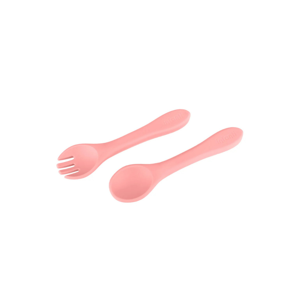 Set Cuchara y Tenedor - Rosado | Infanti