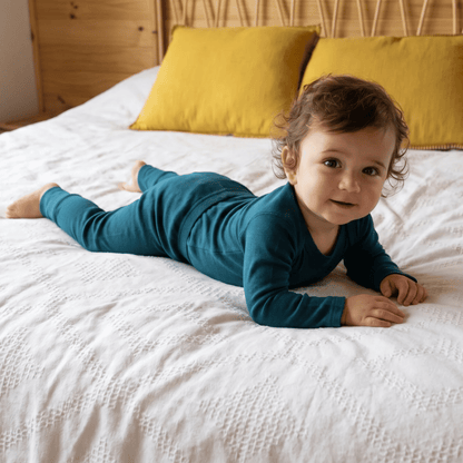 Conjunto Pilucho y Patitas Mio - Azul Petróleo | Noble Merino