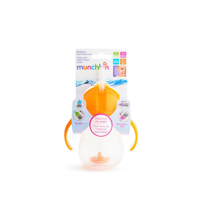 Vaso Antiderrame Weighted con Asas - Naranjo | Munchkin