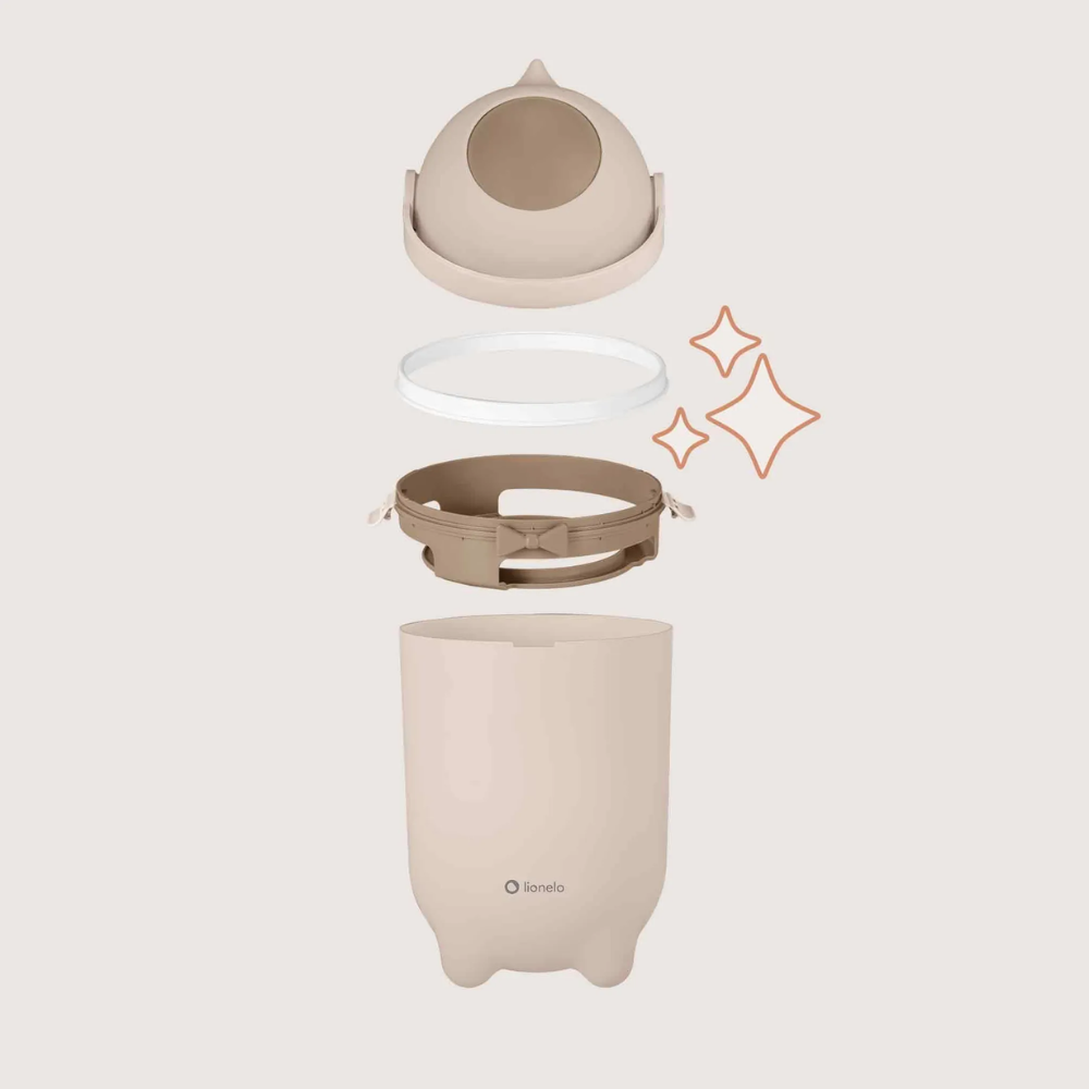 Basurero Contenedor de Pañales Purebin - Beige Sand | Lionelo