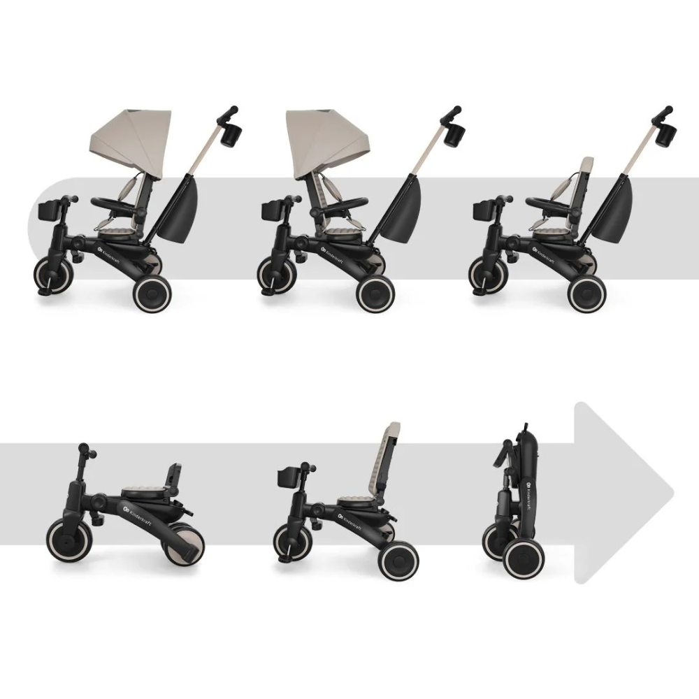 Triciclo Multifuncional 6 en 1  Jazz 3 - Beige | Kinderkraft