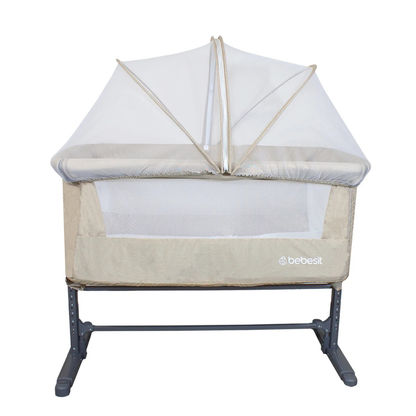 Cuna Colecho con Mosquitero MySide LX - Beige | Bebesit