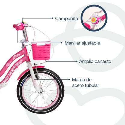 Bicicleta Infantil Queen - Rosada | Bebesit