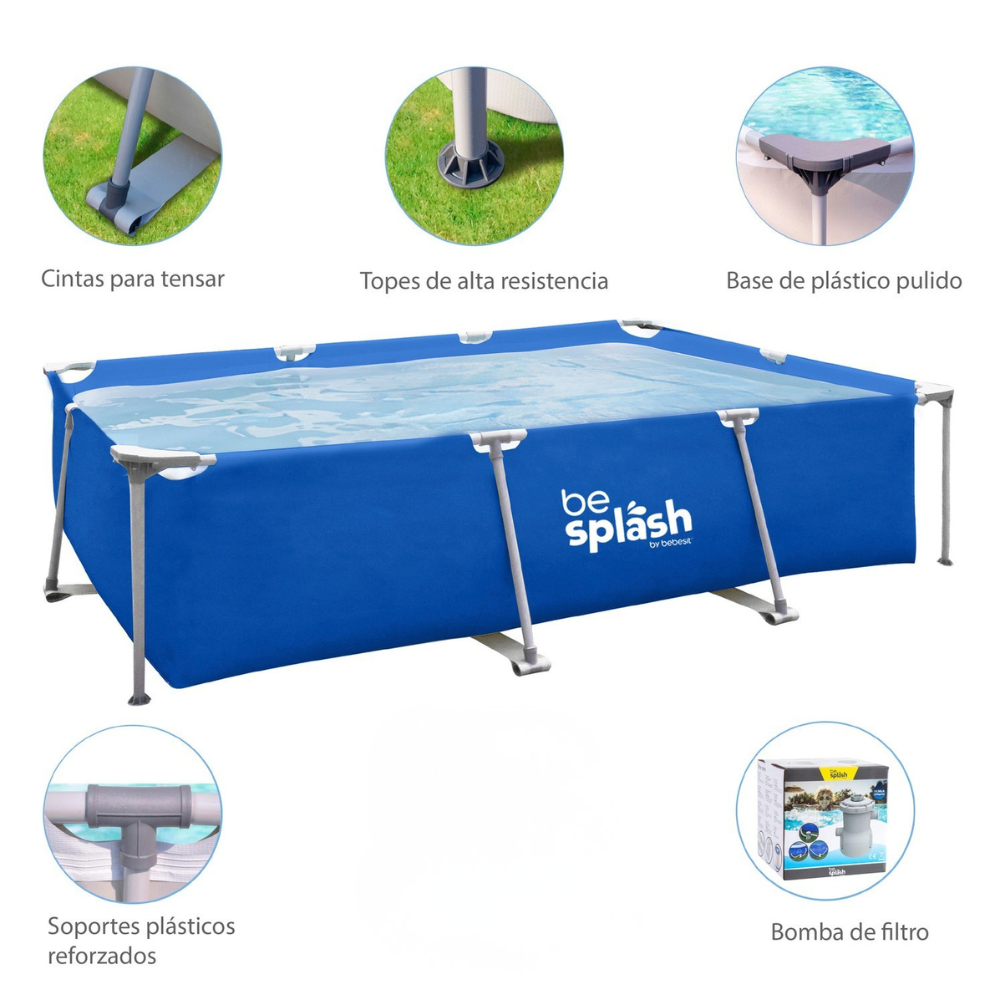 Piscina Estructural con Bomba y Cobertor Be Splash | Bebesit