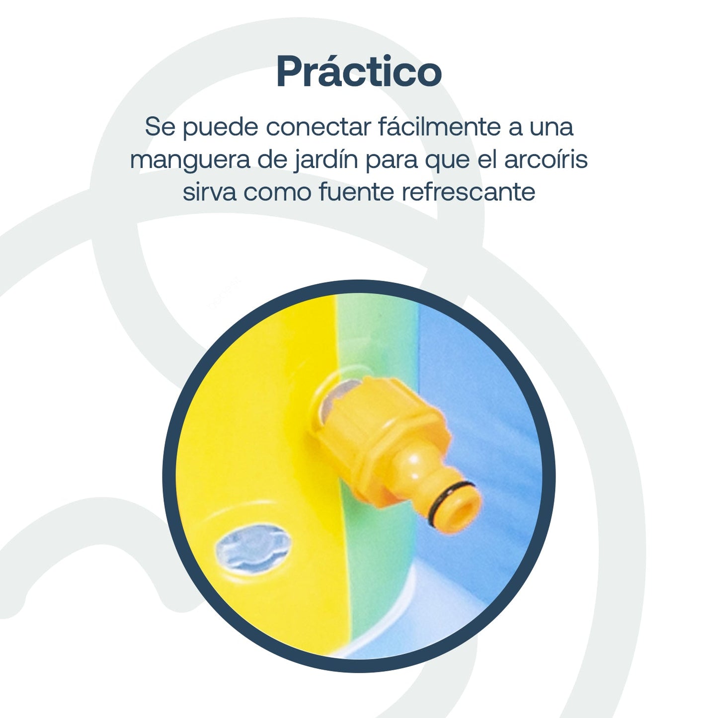 Piscina Centro de Juegos Arcoiris Tobogán Aspersor Be Splash | Bebesit