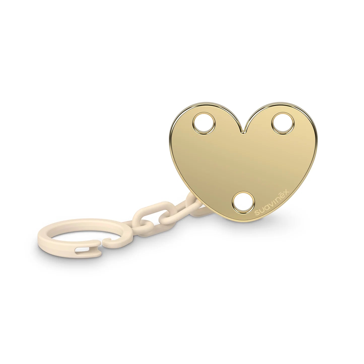 Heart Pacifier Holder - Gold