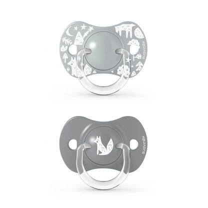 Pack of 2 Fox Physiological Pacifiers - Grey
