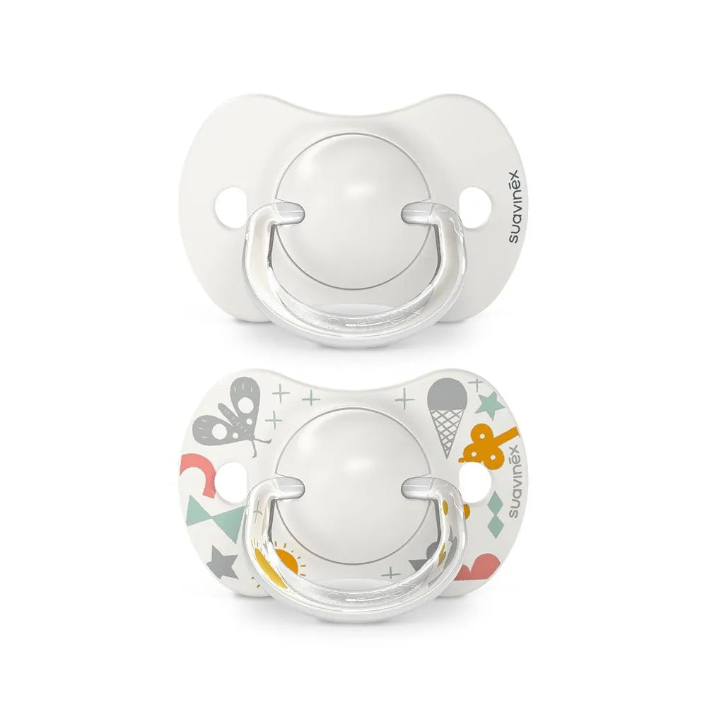 Pack of 2 Walk in The Park Physiological Pacifiers - Grey