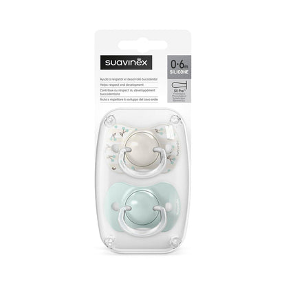 Pack de 2 Chupetes Fisiológicos SX Pro Birdies - Verde | Suavinex