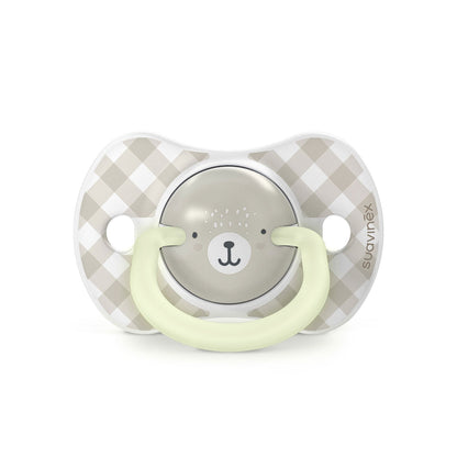 Pack de 2 Chupetes Fisiológicos Nocturnos Wild - Gris | Suavinex