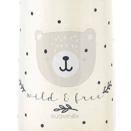 Mamadera de Silicona Flujo Medio con Tetina Fisiológica Wild - Beige - 270ml | Suavinex