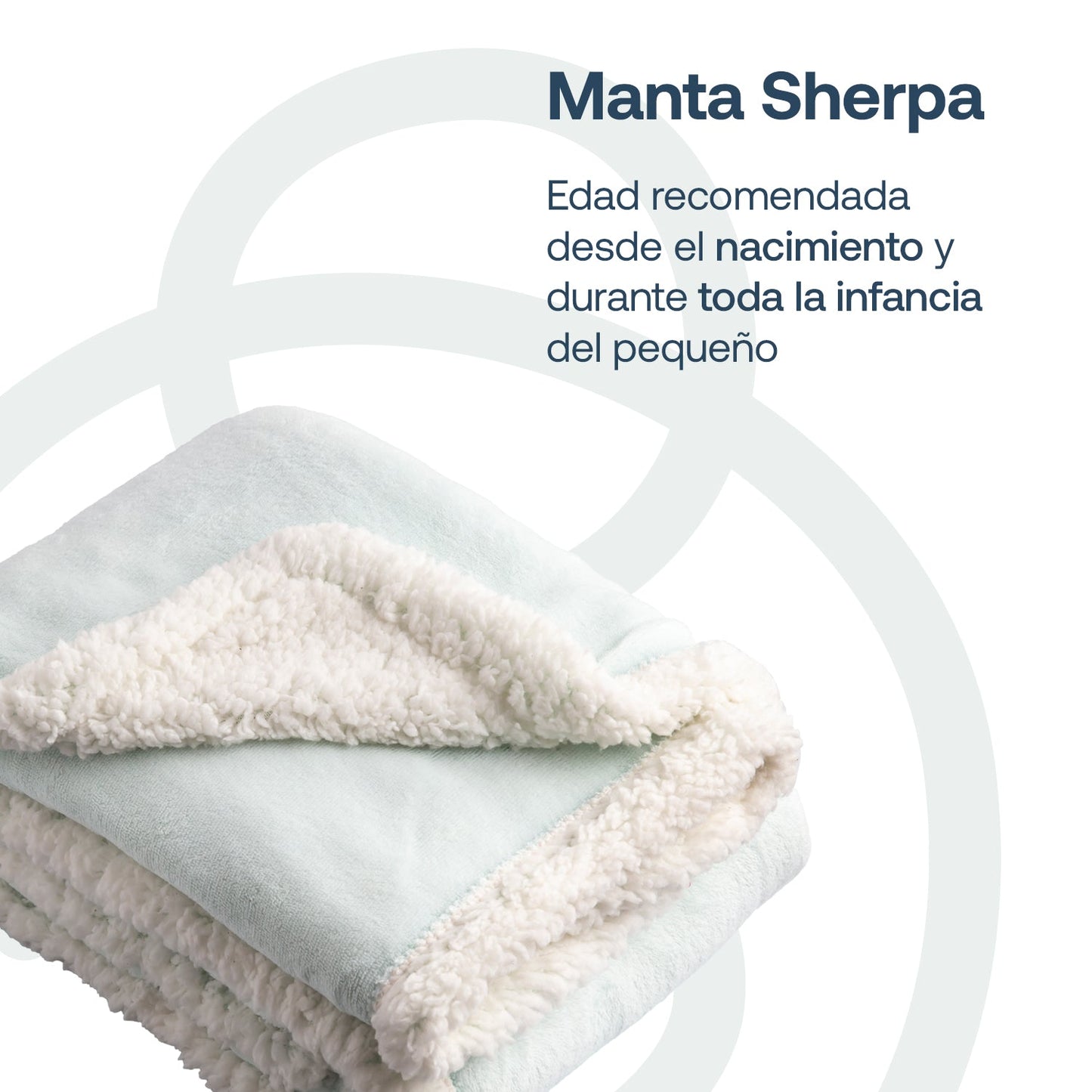 Manta Sherpa - Celeste | Bebesit