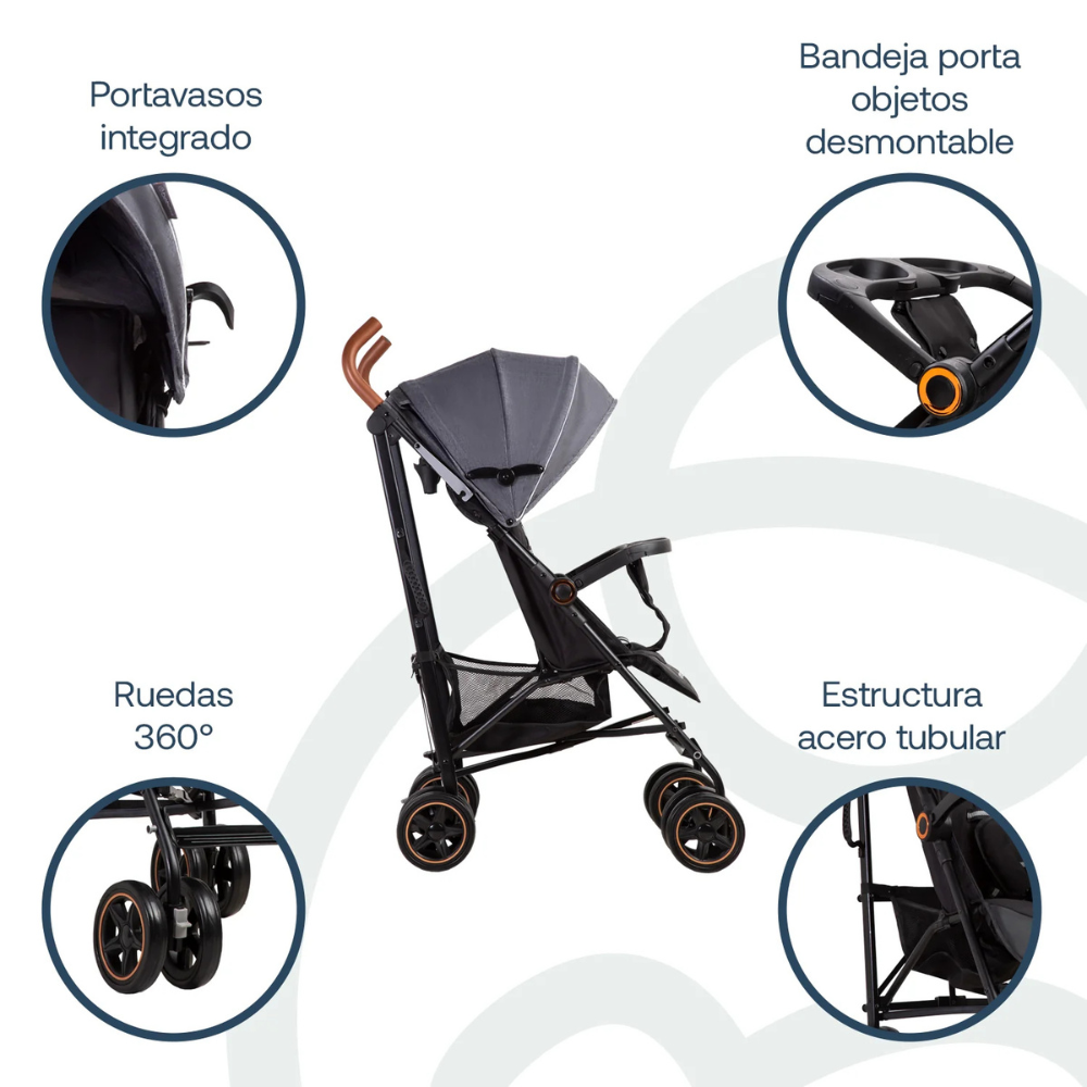 Coche Paragua Magic Ride - Gris | Bebesit