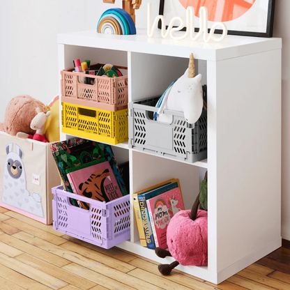 Caja Plegable Moderna - Mediana - Amarillo | 3 Sprouts
