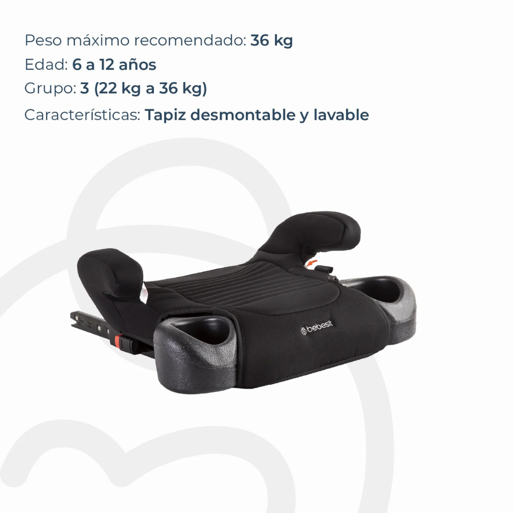 Alzador Isofix - Negro | Bebesit