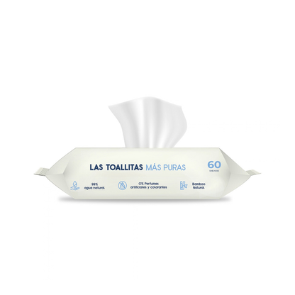 Toallitas Humedas Bewater Caja de 12 Paquetes de 60 Toallitas | Bebesit