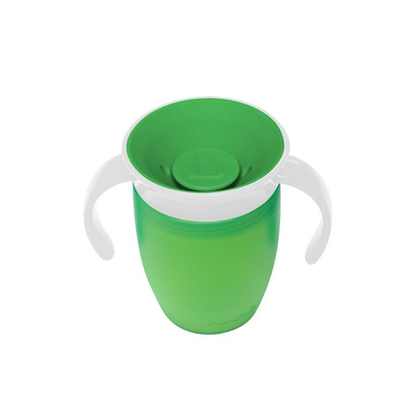 Vaso Antiderrame Miracle 360° con Asas - Verde | Munchkin