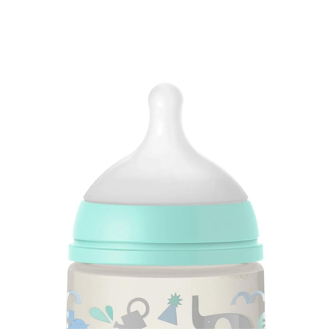 Mamadera Flujo Medio con Tetina Fisiológica - 270 ml - Azul