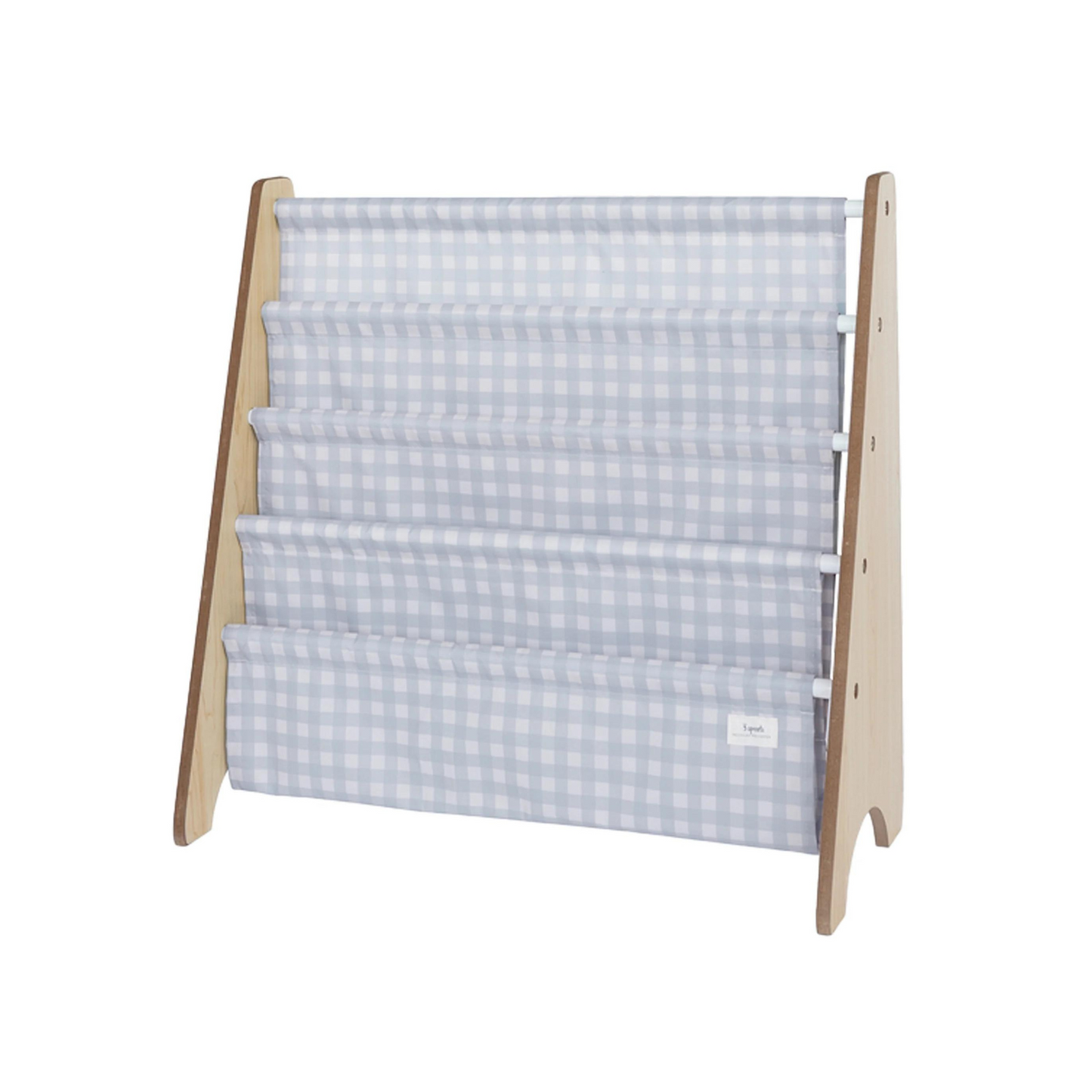 Recycled Fabric Bookcase - Blue Vichy