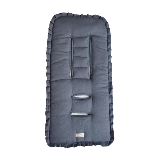 Quilted Car Protector - Charcoal Grey Linen