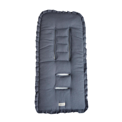 Quilted Car Protector - Charcoal Grey Linen