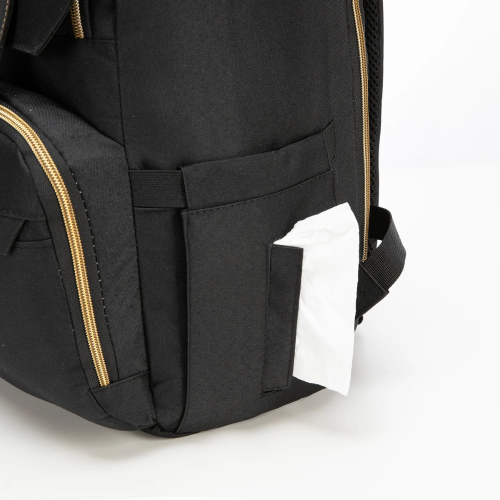 Mochila Pañalera - Black Gold | Bebesit