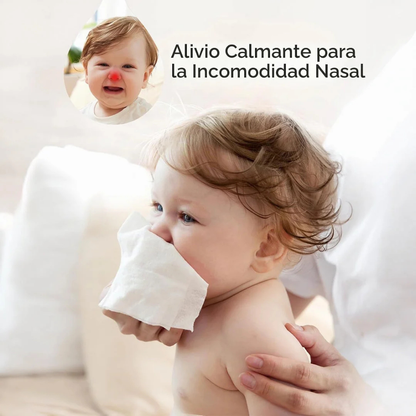 Toallitas Húmedas con Solución Salina para Cara y Nariz | MomCozy