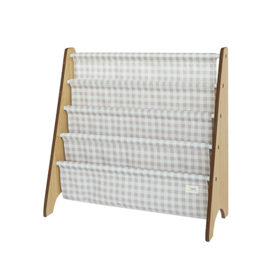 Recycled Fabric Bookcase - Vichy Beige