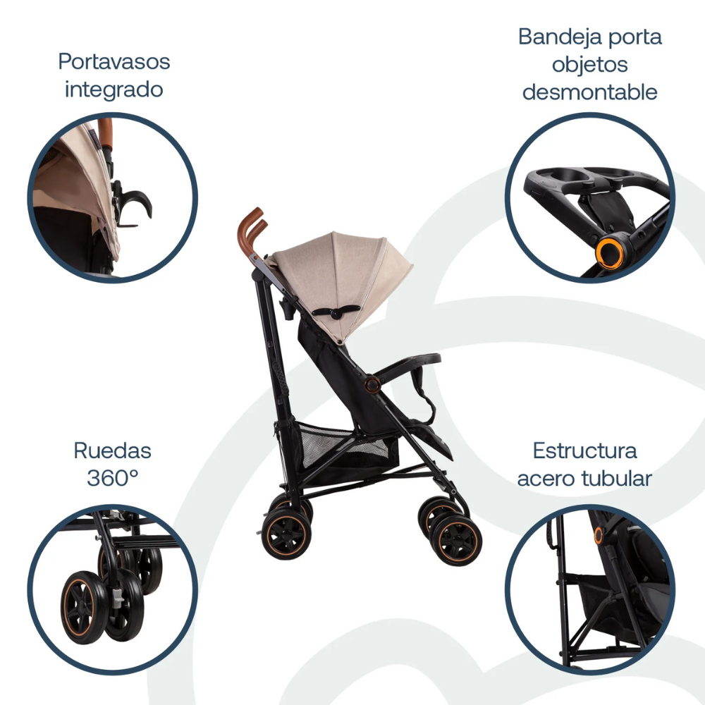 Coche Paragua Magic Ride - Beige | Bebesit